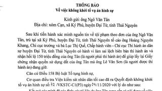 Cán bộ Thi hành án dân sự  được cơ quan điều tra “minh oan”
