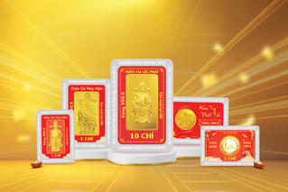 Sacombank - SBJ ra mắt bộ sưu tập vàng ép vỉ Thần Tài 2025