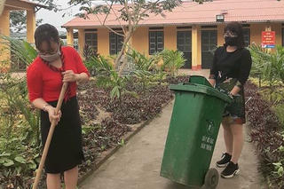 Học sinh nghỉ tránh dịch, giáo viên thành... lao công