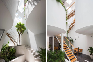 Kiến trúc "bổ đôi" biệt lập nhưng vẫn không thiếu sự gắn kết của căn biệt thự ở Sài Thành 