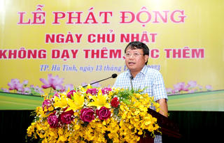 TP Hà Tĩnh phát động 'Ngày Chủ nhật không dạy thêm, học thêm'