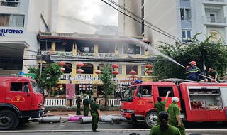 Cháy lớn ở một nhà hàng chuyên phục vụ khách Trung Quốc