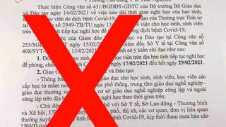 Làm giả mạo các giấy tờ, quyết định về thời gian học tập của học sinh, việc nghỉ học do dịch bệnh sẽ bị truy cứu trách nhiệm hình sự 