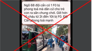 Phản bác thông tin quận Ba Đình có hơn 10 bệnh nhi mắc COVID-19