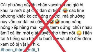 Xử phạt cô gái đăng tin sai sự thật về việc tiêm vaccine phòng COVID-19 tại Hà Nội 