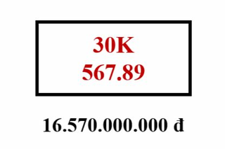 Biển số 30K-567.89 được chốt mức giá kỷ lục hơn 16,5 tỷ đồng