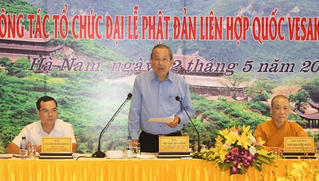 Phó Thủ tướng Thường trực Trương Hòa Bình kiểm tra công tác chuẩn bị Đại lễ Phật đản Liên hợp quốc - Vesak 2019