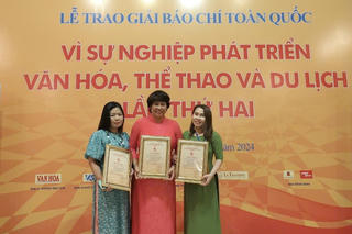 Báo Pháp luật Việt Nam nhận Giải báo chí toàn quốc “Vì sự nghiệp phát triển Văn hoá Thể thao và Du lịch” lần thứ Hai