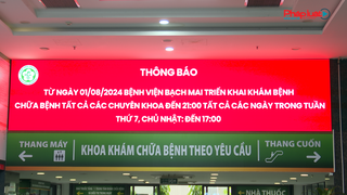 Bệnh viện Bạch Mai khám bệnh ngoài giờ từ 17h đến 21h
