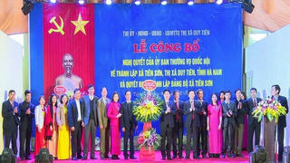 Hà Nam công bố Nghị quyết của Ủy ban Thường vụ Quốc hội về thành lập xã Tiên Sơn