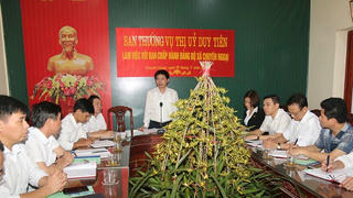 Ban Thường vụ Thị ủy Duy Tiên, Hà Nam chỉ đạo công tác chuẩn bị đại hội đảng bộ cấp cơ sở