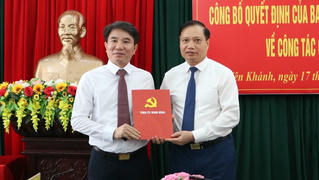Công bố Quyết định của Ban Thường vụ Tỉnh ủy Ninh Bình về công tác cán bộ