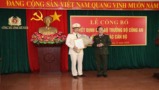 Bộ trưởng Bộ Công an bổ nhiệm Phó Giám đốc Công an tỉnh Hà Nam