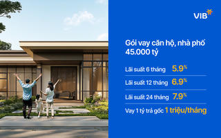 VIB ra mắt Gói vay căn hộ, nhà phố 45.000 tỷ, lãi suất chỉ từ 5,9%