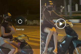 Cô gái 'diễn xiếc' khi điều khiển xe máy trên phố 'nhận trái đắng'