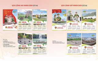 Dấu ấn đặc trưng của bộ Lịch Công an nhân dân