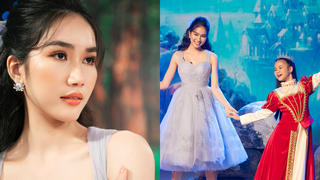 Á hậu Phương Anh thị phạm cho thí sinh nhí