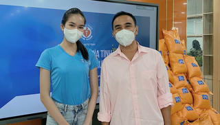 MC Quyền Linh, Á hậu Phương Anh chung tay góp gạo tặng người nghèo