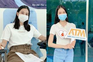 Tiểu Vy, Phương Anh năng nổ hưởng ứng 'ATM hiến máu cứu người'