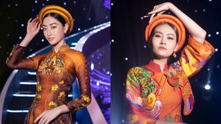 Hoa hậu Lương Thùy Linh diễn áo dài cùng Quán quân The Next Face