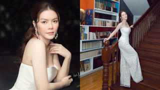 Lý Nhã Kỳ quyến rũ đi xem show thời trang