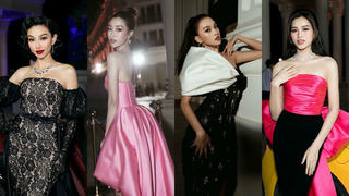 Thùy Tiên, Đỗ Mỹ Linh, Tiểu Vy, Đỗ Thị Hà đọ sắc trên thảm đỏ