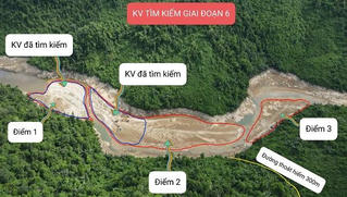 Dốc tổng lực tìm công nhân mất tích tại khu vực sâu, trũng Rào Trăng 3 