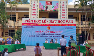 Phiên tòa giả định trang bị kiến thức về phòng, chống ma túy cho học sinh Cam Lộ