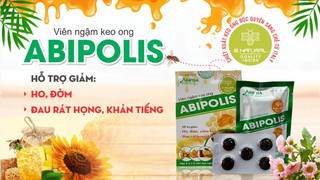 Viên ngậm keo ong Abipolis - Hỗ trợ giảm ho, đờm, đau rát họng