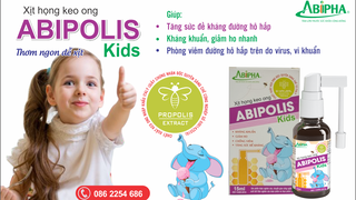 Xịt keo ong Abipolis Kids - Hô hấp khỏe, trẻ thích mê