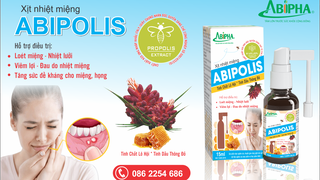 Tạm biệt nỗi lo viêm loét lợi, lưỡi với Xịt nhiệt miệng Abipolis