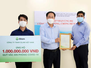 Olam Việt Nam tài trợ hơn 5 tỷ đồng cho Quỹ vaccine phòng chống COVID-19