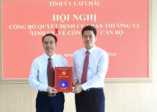 Phó Giám đốc Sở Tư pháp Lai Châu được bổ nhiệm làm Phó Bí thư Đảng ủy Khối các Cơ quan và Doanh nghiệp tỉnh
