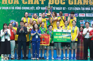 VTV Bình Điền Long An vô địch giải Bóng chuyền vô địch quốc gia Cúp Hóa chất Đức Giang năm 2024
