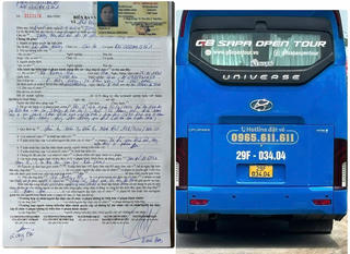 Tước bằng lái tài xế xe khách lấn làn, vượt ẩu trên cao tốc Nội Bài – Lào Cai