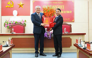 Ông Nguyễn Việt Phương được điều động, chỉ định giữ chức Bí thư Thành ủy Phúc Yên