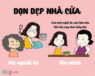 Sự khác biệt hài hước giữa mẹ mình và mẹ người ta