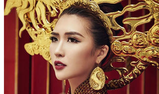 Tường Linh đội mấn mạ vàng thi Miss Intercontinental