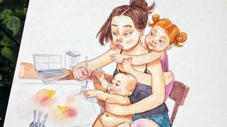 Bộ ảnh lột tả chân thực cuộc sống rối bời của bà mẹ hai con