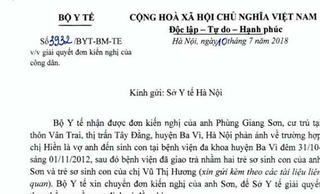 Bộ Y tế vào cuộc vụ công dân phản ánh giao nhầm con tại bệnh viện huyện 6 năm trước
