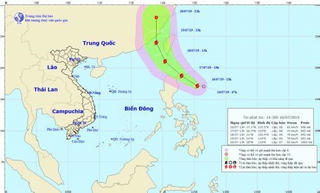 Áp thấp nhiệt đới ở phía Đông đảo Luzon đã mạnh lên thành bão
