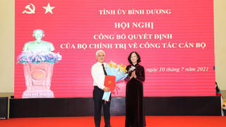 Bộ Chính trị điều động, chỉ định tân Bí thư tỉnh Bình Dương