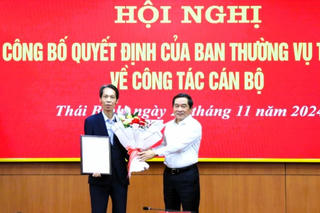  Điều động, bổ nhiệm Phó Trưởng ban Tổ chức Tỉnh ủy Thái Bình