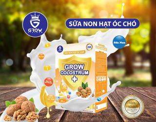 Sữa non hạt óc chó Grow Colostrum: dinh dưỡng hỗ trợ trẻ thông minh, tăng cường đề kháng