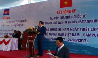 Thông xe tuyến đường nối cặp cửa khẩu Quốc tế Việt Nam - Campuchia