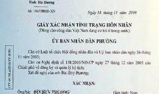 Vẫn khó xác nhận tình trạng hôn nhân  cho công dân qua nhiều nơi cư trú