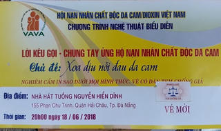 Bất thường chương trình nghệ thuật  “Xoa dịu nỗi đau da cam”