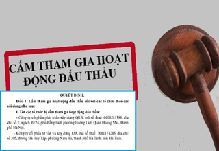 Hà Tĩnh: Cấm tham gia đấu thầu 3 năm đối với Công ty QRB và Công ty 888