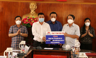 Phù Cát nhận hỗ trợ từ các doanh nghiệp phục vụ cho công tác phòng, chống dịch COVID-19