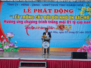 Khánh Hòa phát động "Tết trồng cây đời đời nhớ ơn Bác Hồ" nhân dịp Xuân Nhâm Dần 2022